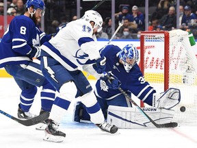 The Maple Leafs and Tampa Bay Lightning, who play Monday in Florida, are slugging it out for second place in the Atlantic Division.