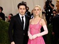 Brooklyn Beckham and  Nicola Peltz attend The 2021 Met Gala Celebrating In America: A Lexicon Of Fashion at Metropolitan Museum of Art in New York City, Sept. 13, 2021.