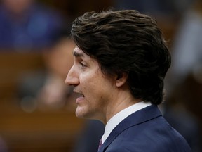 Prime Minister Justin Trudeau speaks during Question Period in the House of Commons on Parliament Hill in Ottawa, Ontario, Canada April 27, 2022.
