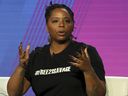 Patrisse Cullors, Black Lives Matter co-founder, participates in the 