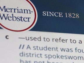 Merriam-Webster.com is displayed on a computer screen on Friday, Dec. 6, 2019, in New York.