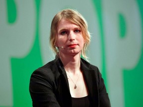 Former U.S. soldier and whistleblower Chelsea Manning speaks at the digital media convention "re:publica" in Berlin, May 2, 2018.
