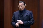 Johnny Depp is standing at the Fairfax County Circuit Court in Virginia during a break in a defamation trial against his ex-wife Amber Heard. 