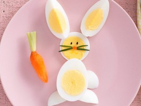 Hard-boiled egg Easter rabbit