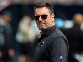 Head coach Bob Stoops of the Dallas Renegades on the field during warmups before the game against the Houston Roughnecks at an XFL football game on March 01, 2020 in Arlington, Texas.