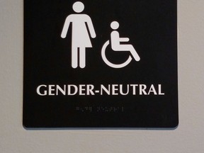 Sign for gender neutral restroom