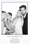 An image posted to Instagram Story by Paulina Gretzky of herself with best pals Sara Gretzky, Kristina Melnichenko and Jeremy Cohen with the wedding date of April 23, 2022.