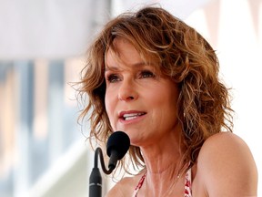 Jennifer Grey speaks before the unveiling of the star for director Kenny Ortega on the Hollywood Walk of Fame in Los Angeles, Calif., July 24, 2019.