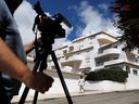 A cameraman rents the apartment where three-year-old Madeleine McCann went missing in 2007 in Praia da Luz, Portugal, June 4, 2020. 