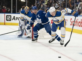 The Maple Leafs and Buffalo Sabres meet in Toronto on Tuesday night.
