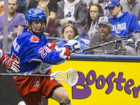 Tom Schreiber and the Toronto Rock defeated the Rochester Knighthawks 11-9 on Saturday night. Ernest Doroszuk/Toronto Sun