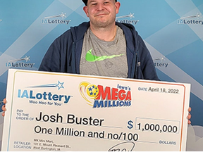 An Iowa man is even luckier than your average lottery winner. Josh Buster, 40, of West Burlington, said he only won because of a mistake by the convenience store clerk.