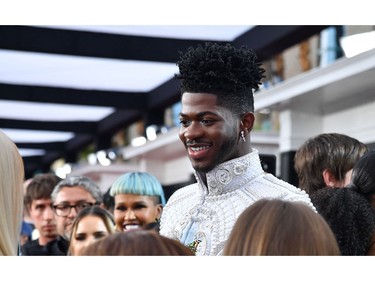 US rapper Lil Nas X arrives for the 64th Annual Grammy Awards at the MGM Grand Garden Arena in Las Vegas on April 3, 2022. (Photo by ANGELA  WEISS / AFP)
