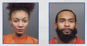 Naudia Marvin and Cortez Foster are charged with Spain's murder.  BUFFALO FONT