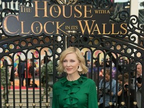 Cate Blanchett attends the premiere of "A House With a Clock in its Walls" in London, September 2018.