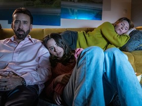 From left: Nicolas Cage, Lily Sheen and Sharon Horgan in "The Unbearable Weight of Massive Talent."