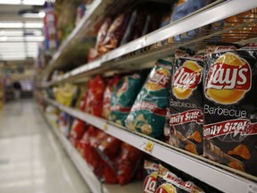 Frito-Lay potato chips on a shelf.