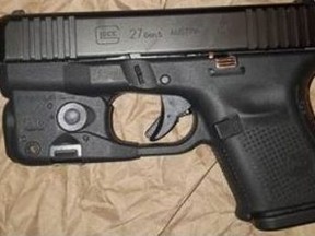 Police officers in York Region say they seized this gun during a traffic stop.