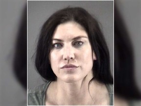 Hope Solo is pictured in a photo from the Winston-Salem Police Department.