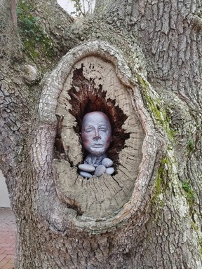 Even the trees hold art at the Ohr-O’Keefe Museum of Art in Biloxi, Miss.