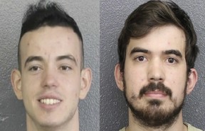 Two brothers, one on left charged with hate crime, while case being reviewed regarding man on the right. (Broward Sheriff’s Office)