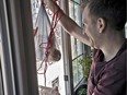 Stewart Jensen swaps food with neighbours in his apartment building. Photo: Matjaz Tancic.