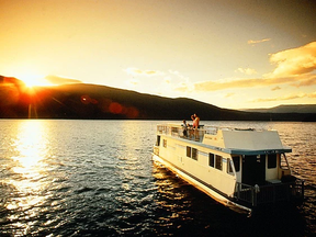 Catching a sunset aboard a houseboat on Shuswap Lake in B.C.