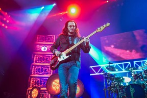 Geddy Lee seen at during Rush’s R40 show in Toronto.