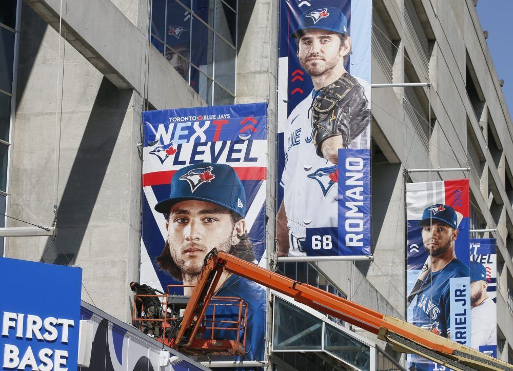 Preparations underway at Rogers Centre for Toronto Blue Jays opening day -  Toronto