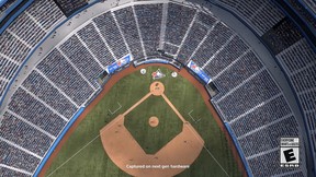A bird's eye view of Toronto's Rogers Center in MLB The Show 22.