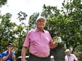 THE WOODLANDS, TEXAS - APRIL 30: Jack Nicklaus of the United States competes on the 10th hole during the Greats of Golf competition at the Insperity Invitational at The Woodlands Golf Club on April 30, 2022 in The Woodlands, Texas.