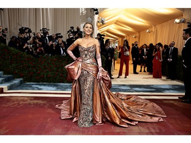 2022 Met Gala co-chair Blake Lively attends the 2022 Met Gala celebrating "In America: An Anthology of Fashion" at The Metropolitan Museum of Art on May 2, 2022 in New York City.