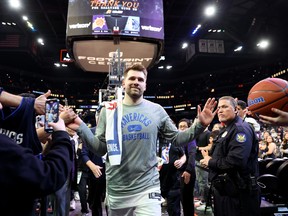 Luka Doncic of the Dallas Mavericks leaves the court after defeating the Phoenix Suns 123-90 in Game 7 of the 2022 NBA Playoffs Western Conference Semifinals at Footprint Center on May 15, 2022 in Phoenix, Arizona.