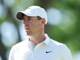 Rory McIlroy of Northern Ireland looks on during a practice round prior to the start of the 2022 PGA Championship at Southern Hills Country Club on May 16, 2022 in Tulsa, Oklahoma.