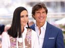 Jennifer Connelly and Tom Cruise attend a cast photo call for 