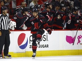 SIMMONS: There's no denying the magic and wonder of Game 7s - Toronto Sun 2 Max Domi of the Carolina Hurricanes celebrates a second-period goal in Game 7 against Boston.