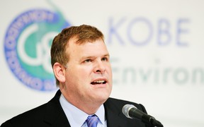 Then Canadian Environment Minister John Baird answers questions during a joint press conference after the three-day G8 environment ministers meeting in Kobe on May 26, 2008. TORU YAMANAKA/AFP/Getty Images
