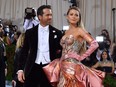 Blake Lively and Ryan Reynolds arrive for the 2022 Met Gala at the Metropolitan Museum of Art on May 2, 2022, in New York.