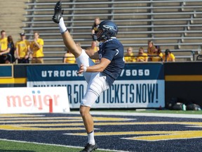 Punter Bailey Flint in action for the University of Toledo Rockets. Flint was selected by the Hamilton Tiger-Cats.
