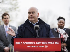Ontario Liberal Party leader Steven Del Duca speaks during a campaign stop in Toronto, Wednesday, May 4, 2022.