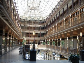 The Cleveland Arcade, built in 1890, is considered to be the first indoor shopping mall in the United States. It is now home to shops and restaurants, as well as the Hyatt Regency hotel. Laura Shantora Nelles/Toronto Sun