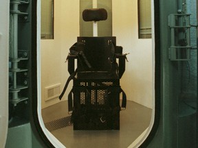 View of the gas chamber used for executions inside "Death House" at the Florence prison complex in Florence, southeast of Phoenix, Arizona.