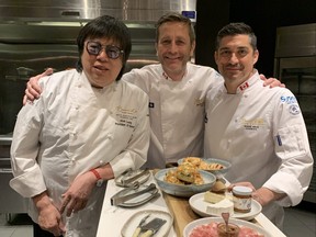 From left to right:  Team president, Chef Alvin Leung, coach Chef Gilles Herzog, 
contender Chef Samuel Sirois