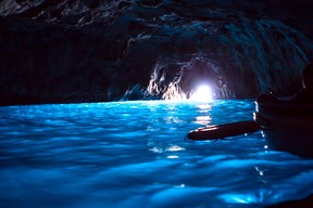 Blue grotto in Capri, Italy.