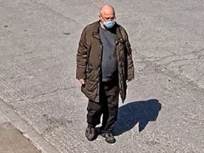 Image released by York Regional Police of a man wanted in a hate-crime investigation on April 29 at the Walmart at 500 Copper Creek Dr. in Markham.