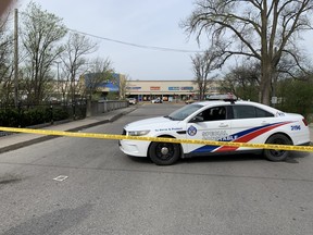 Police tape closes off a scene on Tuesday, May 10, 2022, after a fatal shooting in the Jane St.-Wilson Ave. area on Monday afternoon.