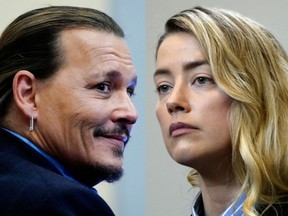 A composite image with actor Johnny Depp and ex-wife actor Amber Heard. POOL/AFP via Getty Images