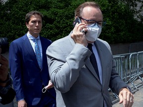Actor Kevin Spacey leaves Federal District court after a hearing on a sex assault lawsuit against him in the Manhattan borough of New York May 26, 2022.