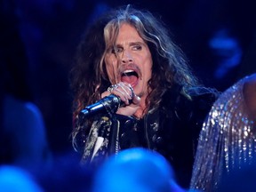 Steven Tyler of Aerosmith performs at the 62nd Grammy Awards in Los Angeles in 2020.