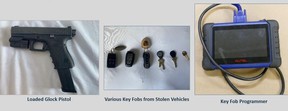 An image released by Toronto Police of items allegedly seized during Project Tyga.